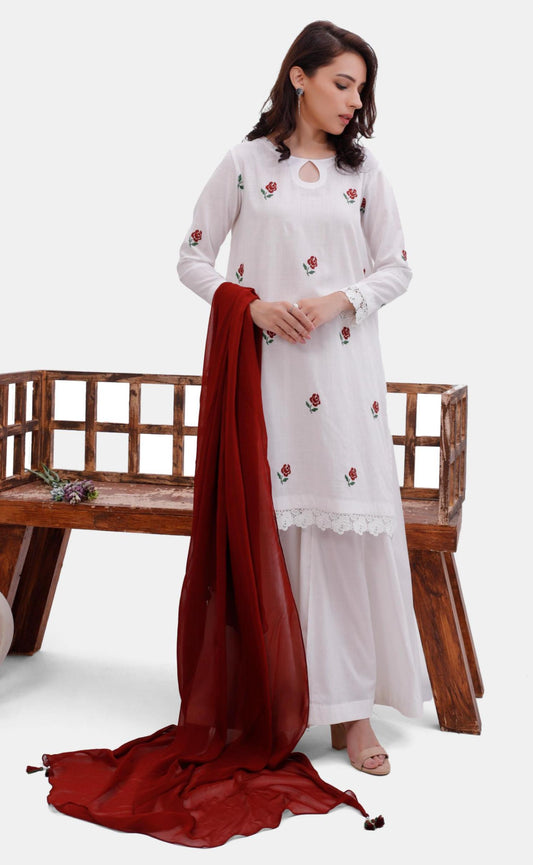 Hand embroidered 2-piece