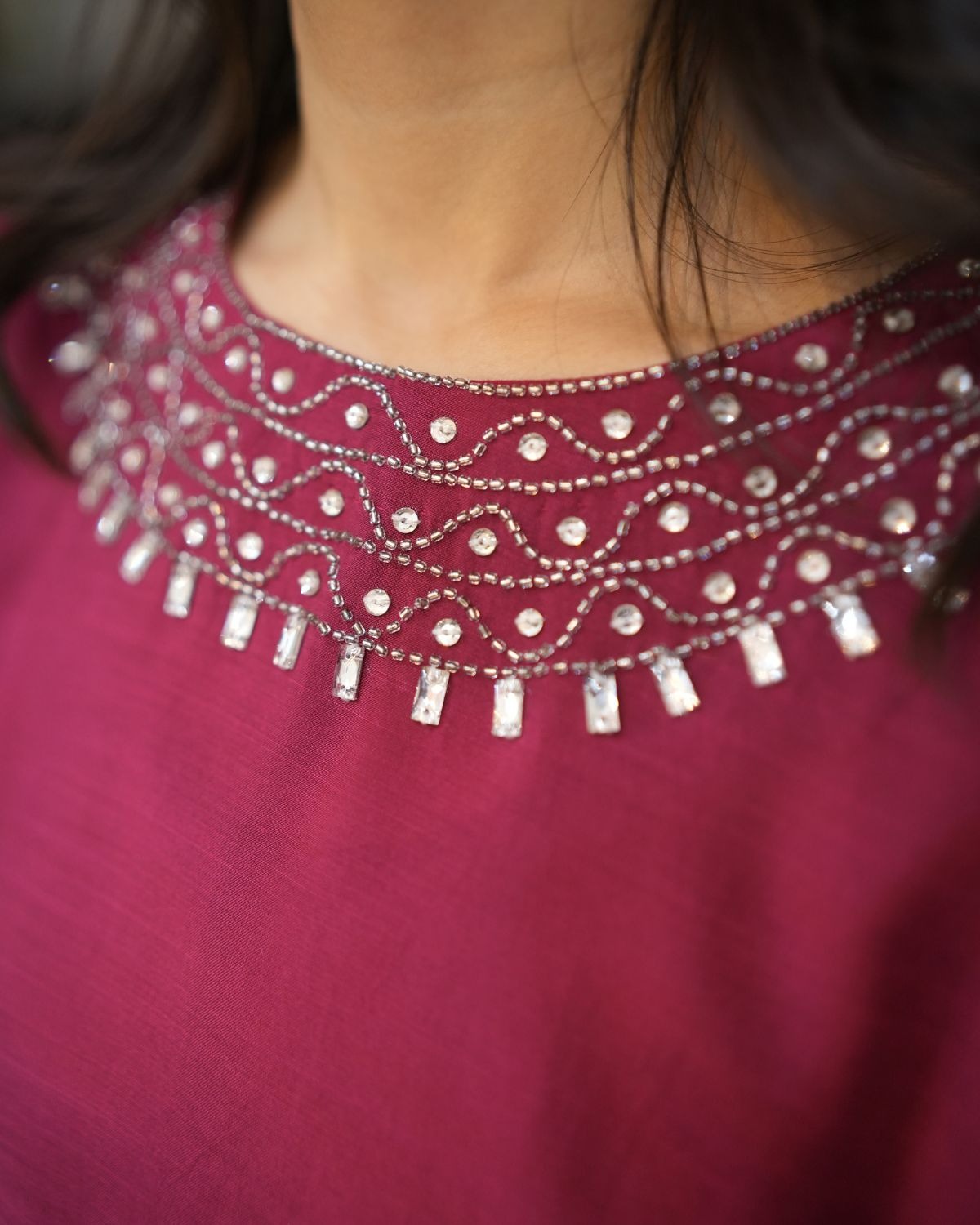 Aya -fuchsia pink - Stitched 2 Pieces- SR1016