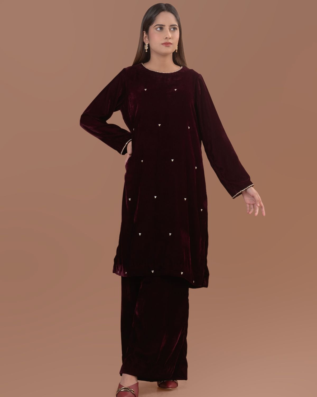 HEER WT101 - burgundy - Stitched 2 Pieces